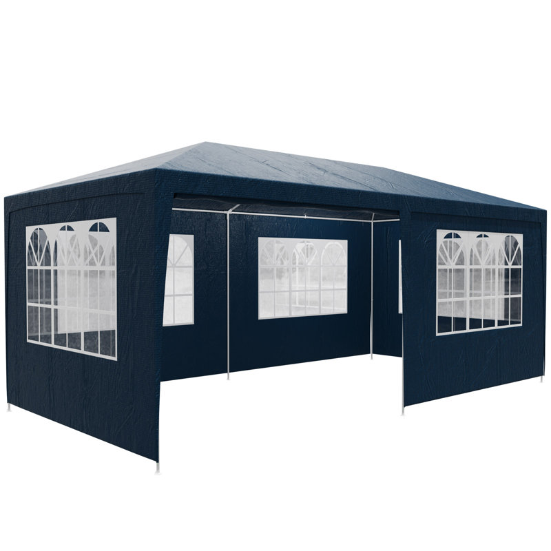 Zelma 3m x 6m Metal Party Tent, Blue