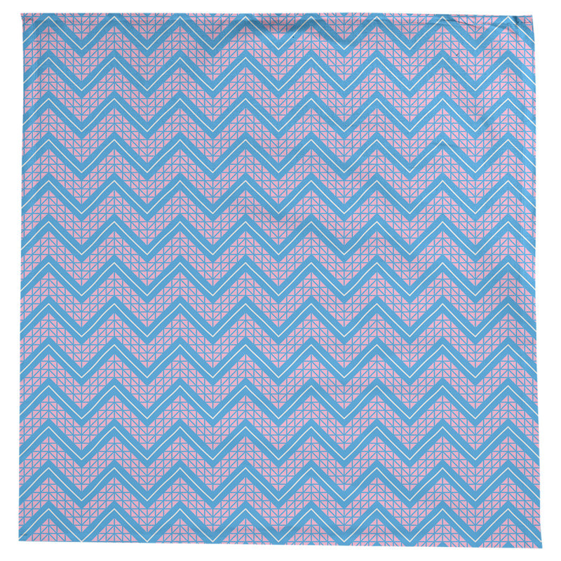 Nappe à chevrons à la main classic Stephenie, Rose / sarcelle