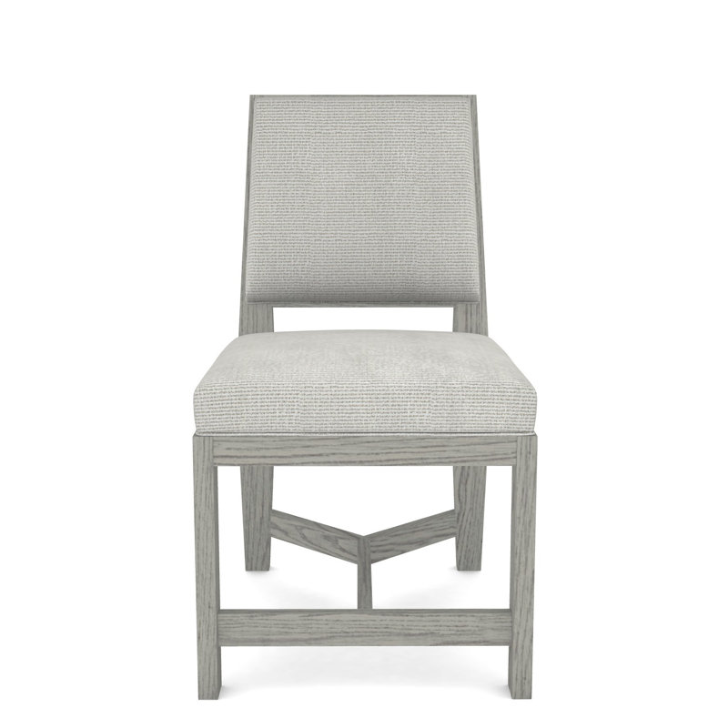 Thom Filicia Home Upholstered Back Side Chair, Dove Gray, Callaloo Cotton