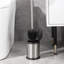 Ensemble de porte-brosse autoportant en métal avec couvercle pliant-27772844
