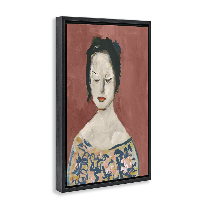 Cadre flottant gracieux pour femme rétro, design par Casa Cartissi, Cadre flottant noir de jais, H 25 po x l 17 po