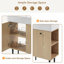 Meuble-lavabo de 21,6 po avec rangement à droite, finition durable et élégantes décorations dorées pour les salles de bain modernes-571360297-571360296
