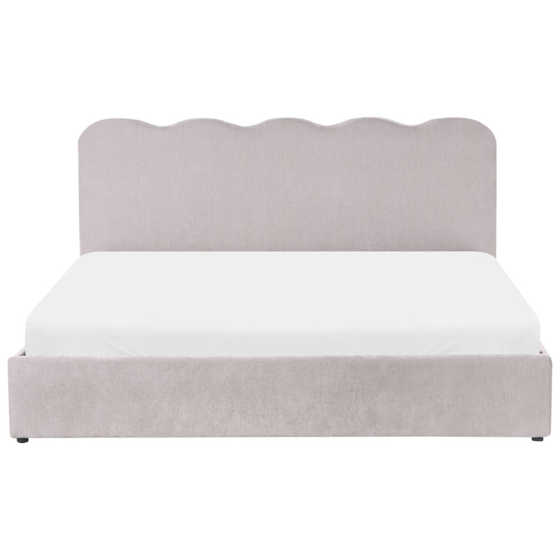 Upholstered Lift Up Storage Ottoman Bed, Super King (6'), Taupe