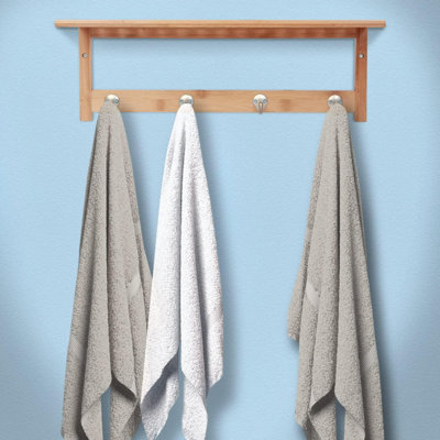 Porte-serviettes mural en bois