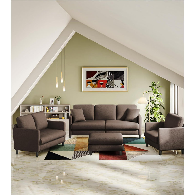 Oliff 2 Seater Teddy Loveseat, Brown Teddy Fleece