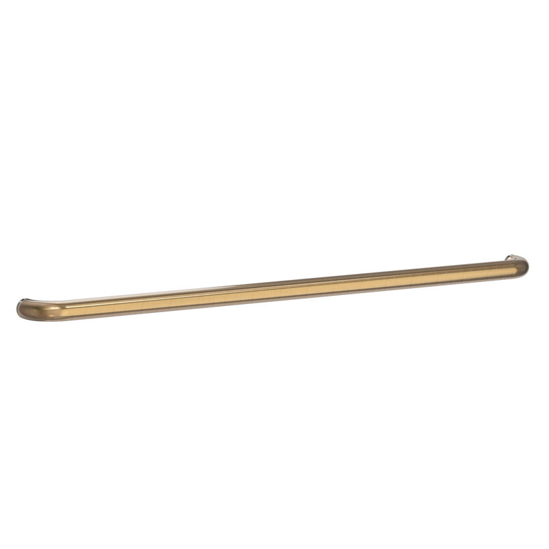 Astor Grab Bar Tube with Decorative Rings, 39" W, Antique Brass
