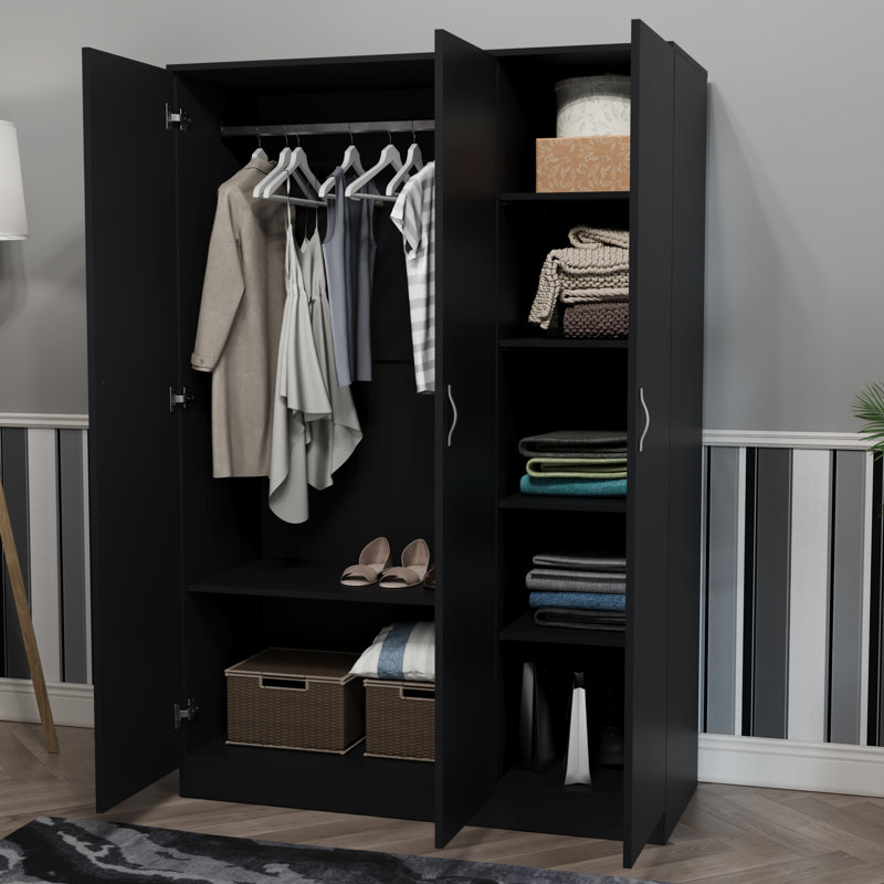Maybery MDF & Particleboard Wardrobe, Black