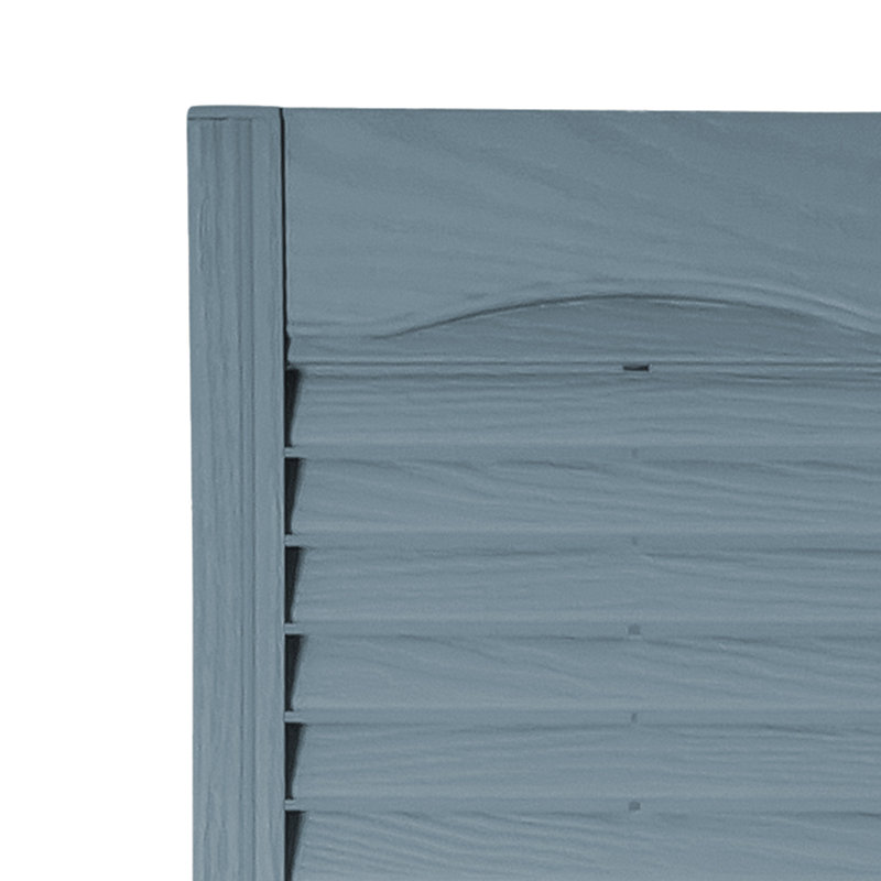 Volet à persiennes sur mesure avec dessus cathédrale, Bleu colonial, 39", 10"