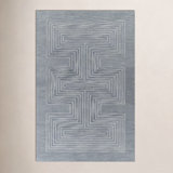 Momeni Simba Geometric Wool Copper Area Rug 2' X 3'