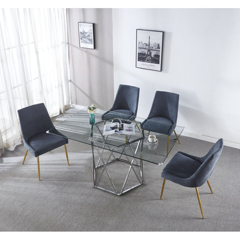 Rectangular Dining Table, Silver