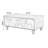47.24" Black Solid Wood Rectangular Coffee Table