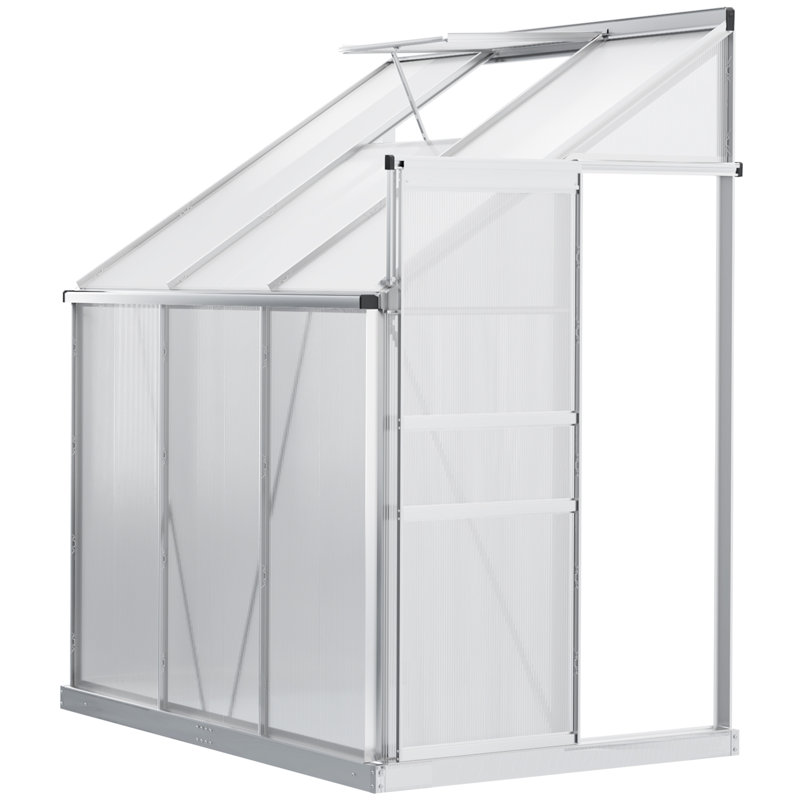 Serre de jardin en polycarbonate de 6 pi x 4 pi pour l'hiver, transparent