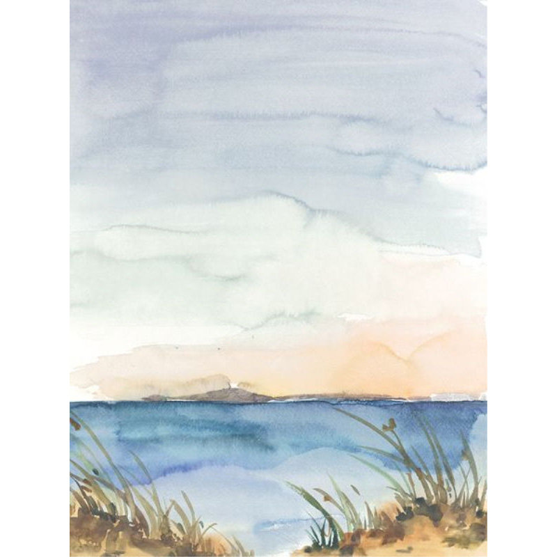 Lake In Fall II Painting by Sara Brown, 32" H x 24" W x 1.5" D, Knife Gel