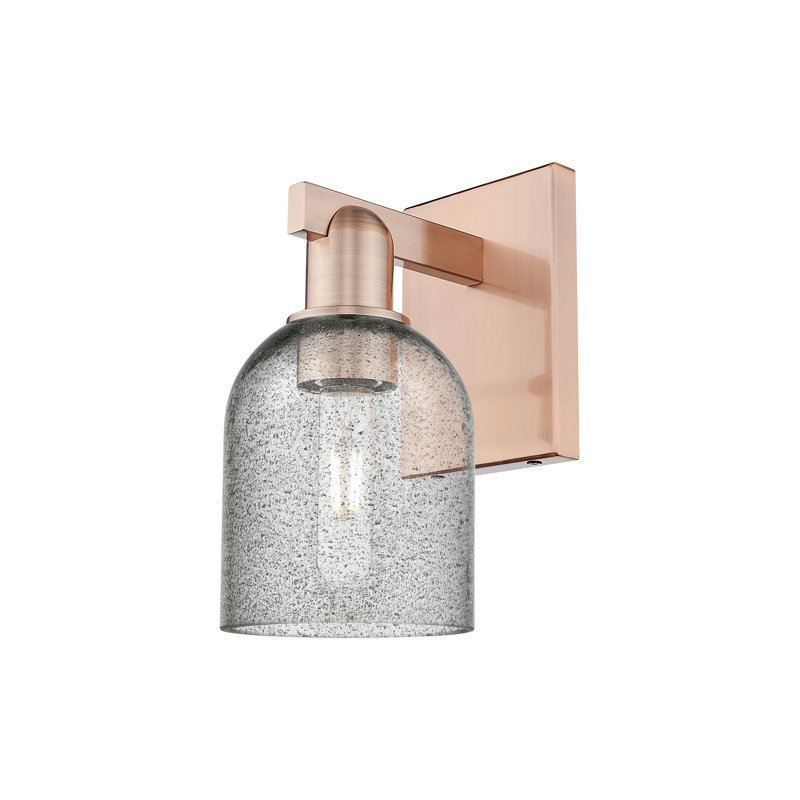 Reiko Steel Armed Sconce, Gris / cuivre antique