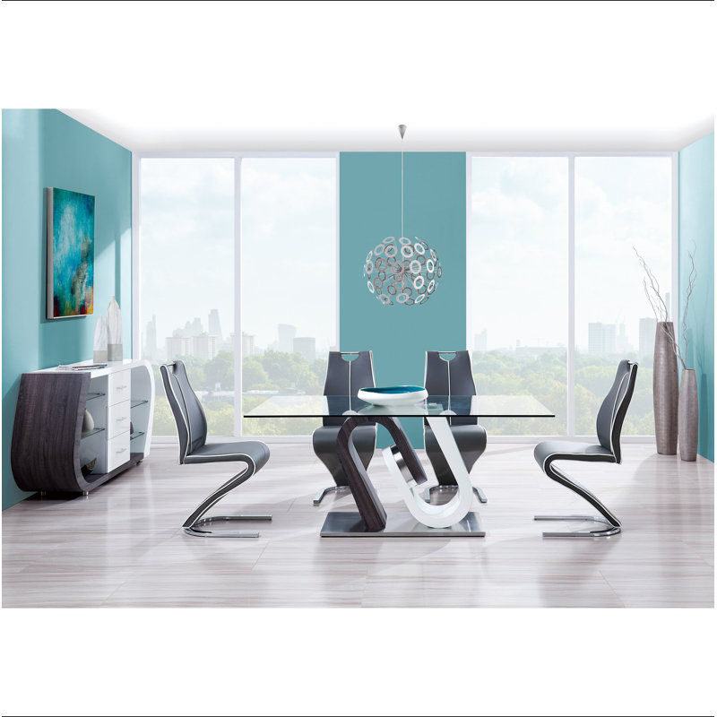 TONY DINING TABLE GREY/WHITE