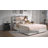 47.2" Bookcase Upholstered King Size Bed Frame with 4 Storage Drawers,Maple-2113984024