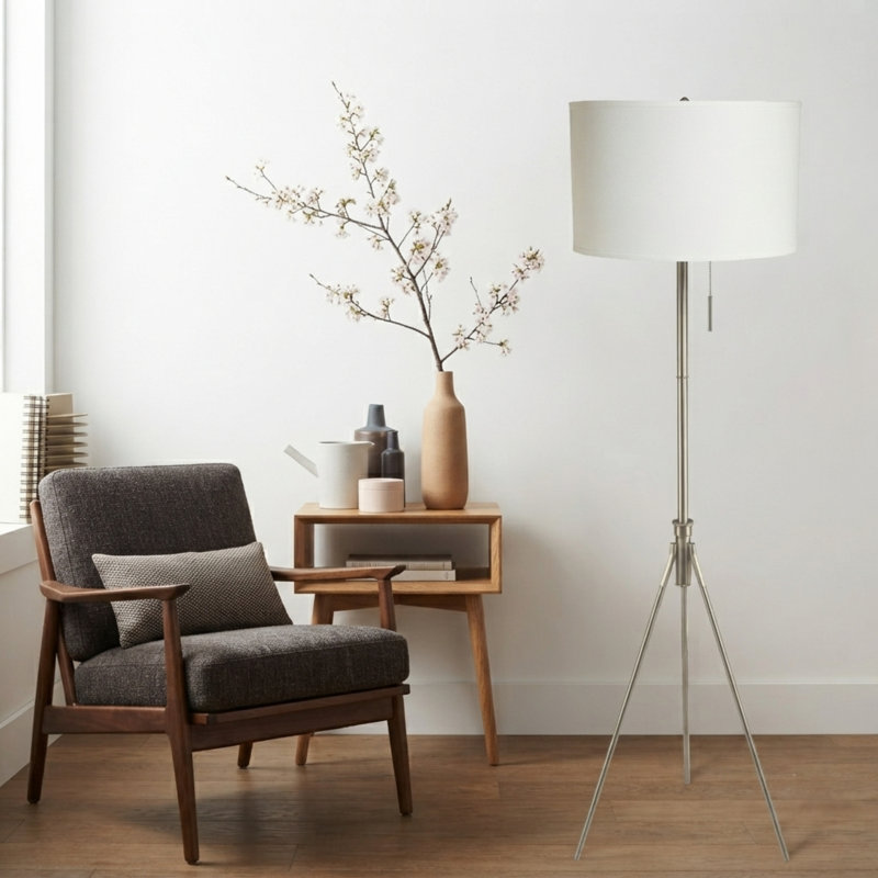 Lampe trépied réglable 58 "à 72" Mid-Century