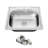 Blenzia 25x22 Drop In Kitchen Sink 25 Inch Topmount 18 Gauge 304 Stainless Steel Curved Single Bowl Three Holes Sinks with Strainer 25" x 22" x 8"