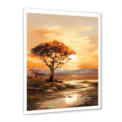 Arbre africain africain Essence I - Art mural africain, salon