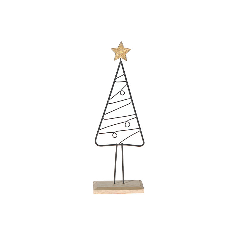 Arbre en fil de fer et support d'étoile 11,42 po