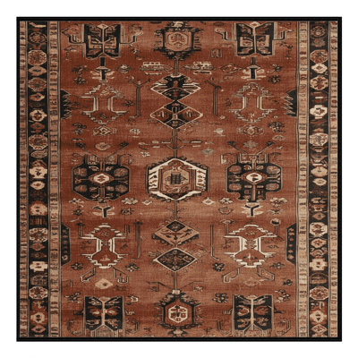 Machine Washable Turkish Brown Area Rug