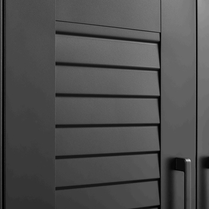 Armoire murale en métal, armoire de rangement murale avec serrure et poignée, armoire murale de garage avec tablettes réglables pour garages, espaces de rangement, sous-sols