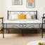 Lit plateforme en métal de 14 po avec tête de lit et pied de lit Kempst, base de matelas robuste avec support en lattes d'acier, aucun sommier requis, rangement sous le lit-1032540753-994657578