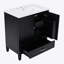 30" Bathroom Vanity with Sink Vintage Style, Multi-functional Storage Space, Door Shelf, Soft-closing Door, Black-23313134