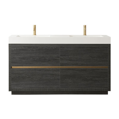 Beira 59.8" Double Bathroom Vanity Set