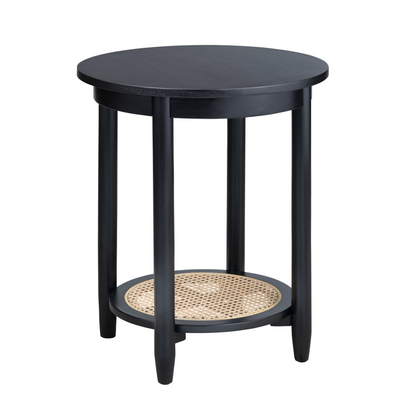Everlie 1 Shelf Round Accent Table