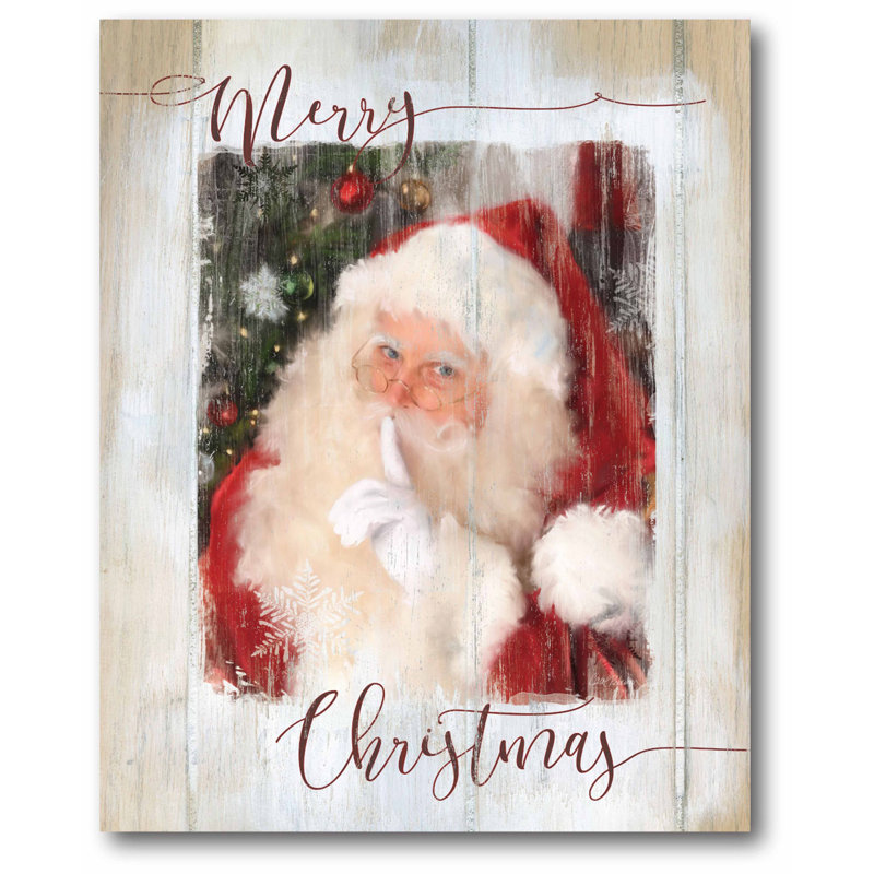 « santa merry christmas », impression sur toile