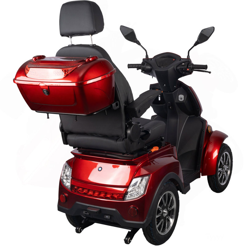 Scooters à 4 roues robustes de couleur rouge HS4W-A1R-N
