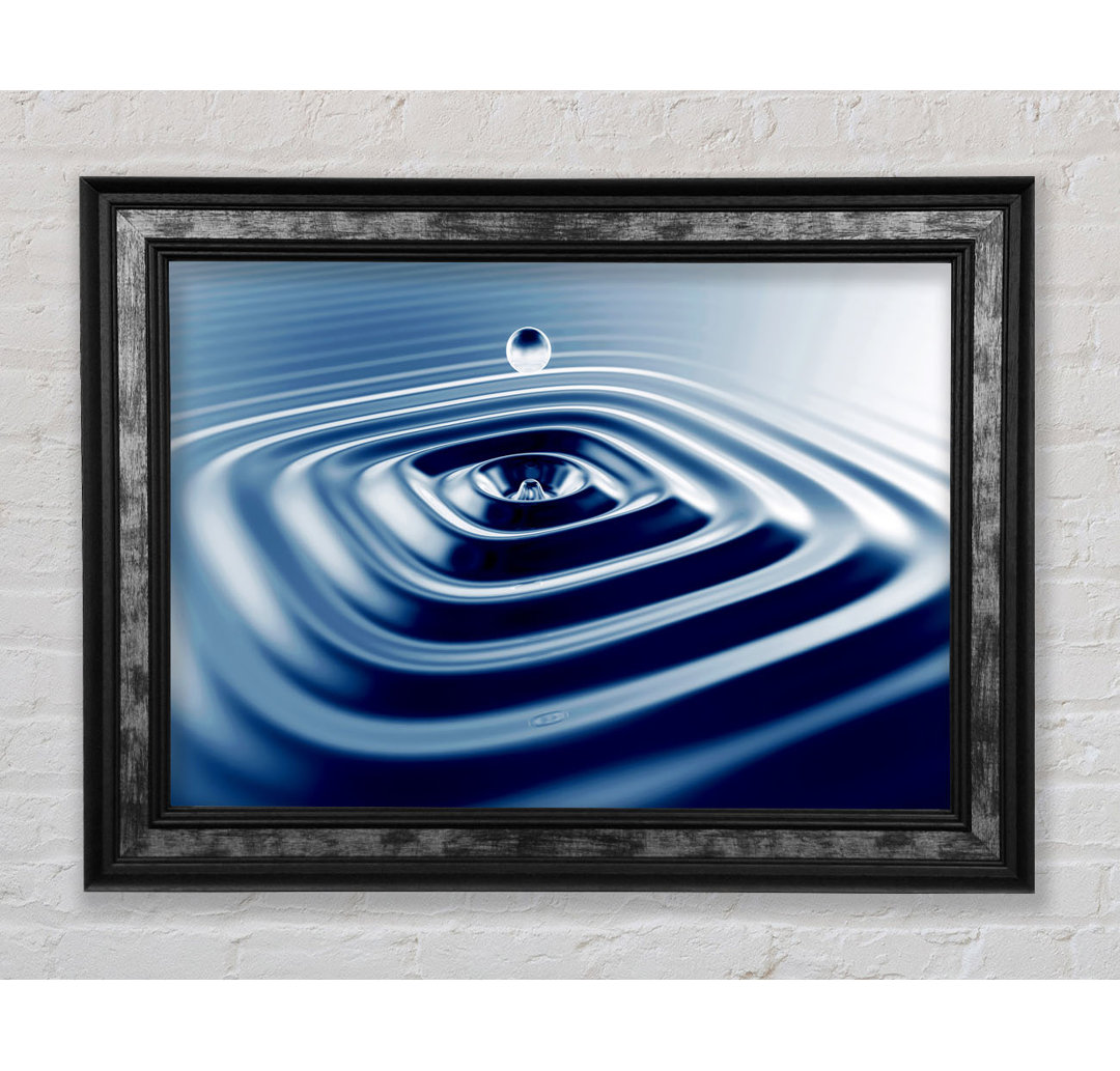 Blue Square Water Splash - Einzelner Bilderrahmen Kunstdrucke