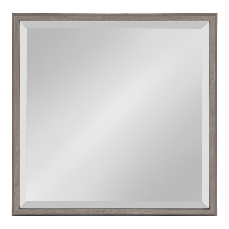 Miroir biseauté Gere, H 21,25 po x l 21,50 po, Or véritable