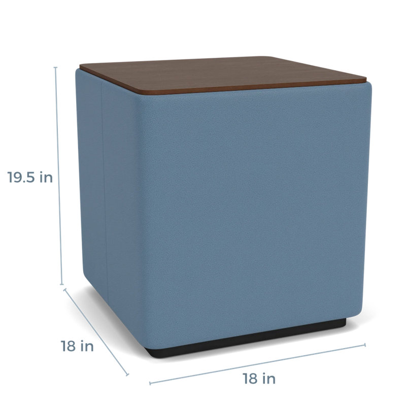 Table de bout avec plateau en stratifié Darsey, Noir; bleu Open Carrière, Noyer Riftwood, 20"