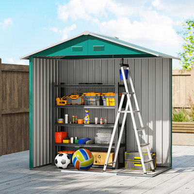Bhola 6.5ft x 3.5ft Metal Garden Shed