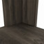 Table pour îlot de cuisine Brooklyn, poste de travail spacieux avec 3 tablettes de rangement ouvertes et 4 pieds robustes, plateau en bois naturel, design moderne-125881710-125881711-127406033