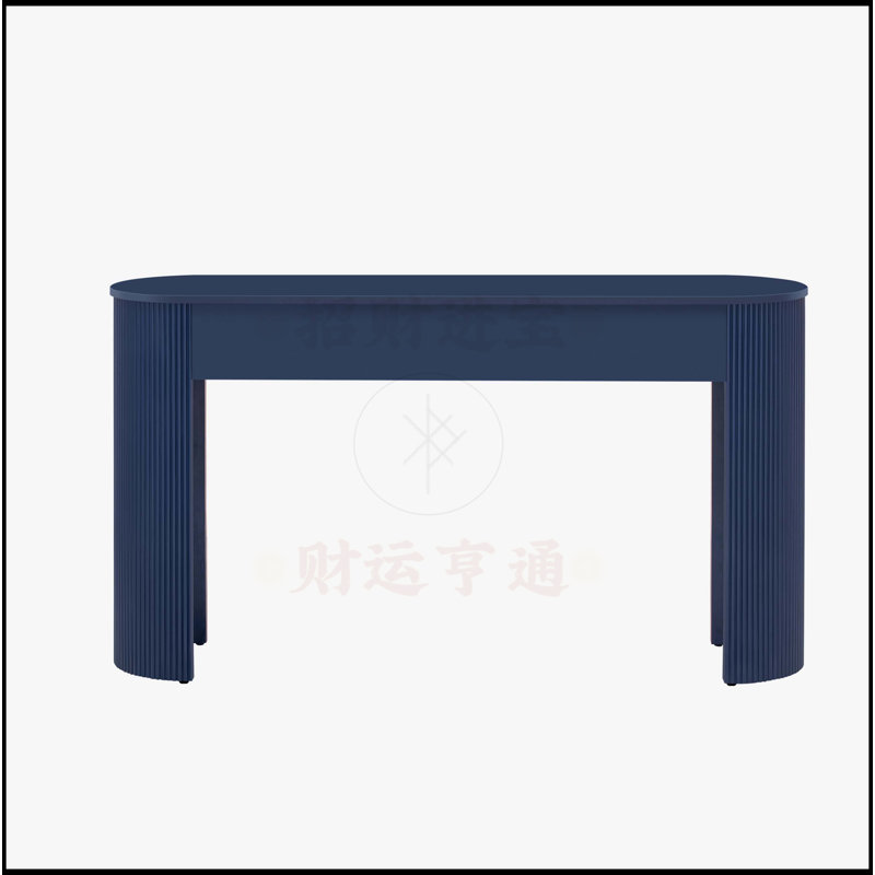 Entryway Table with Fluted Design, Navy