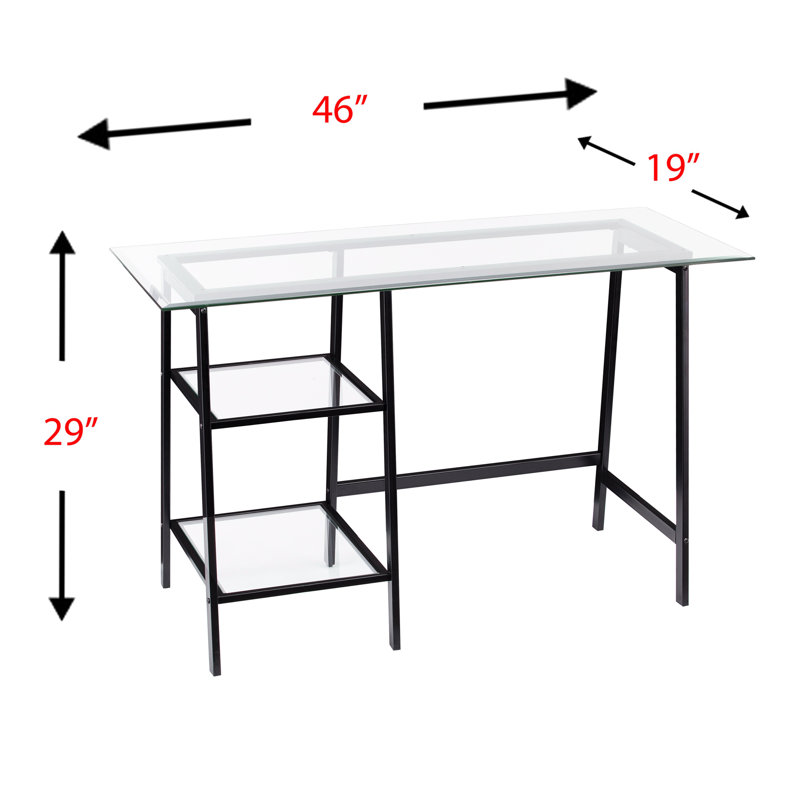 Versatile Metal and Glass Sawhorse Desk for Efficient Workspaces