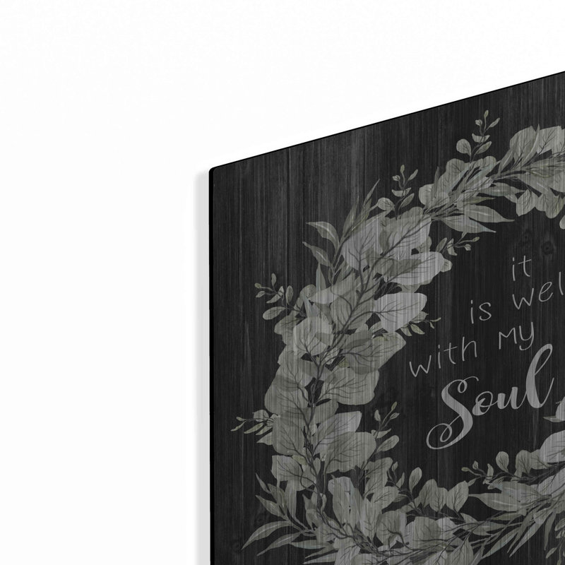 «It Is Well With My Soul» par Cindy Jacobs, art mural en métal, H 12 po x l 12 po