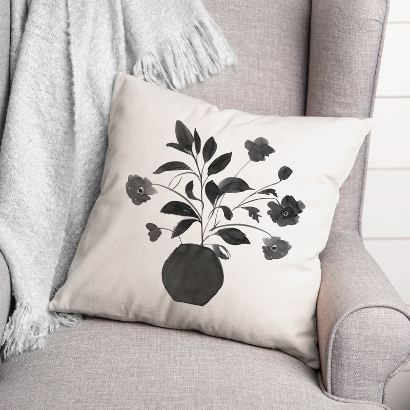 Coussin Monochromatique Floral II