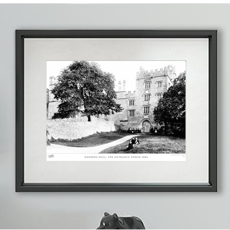 Haddon Hall, The Entrance Tower 1886 - Single Picture Frame Print, 60cm H x 80cm W x 2.3cm D