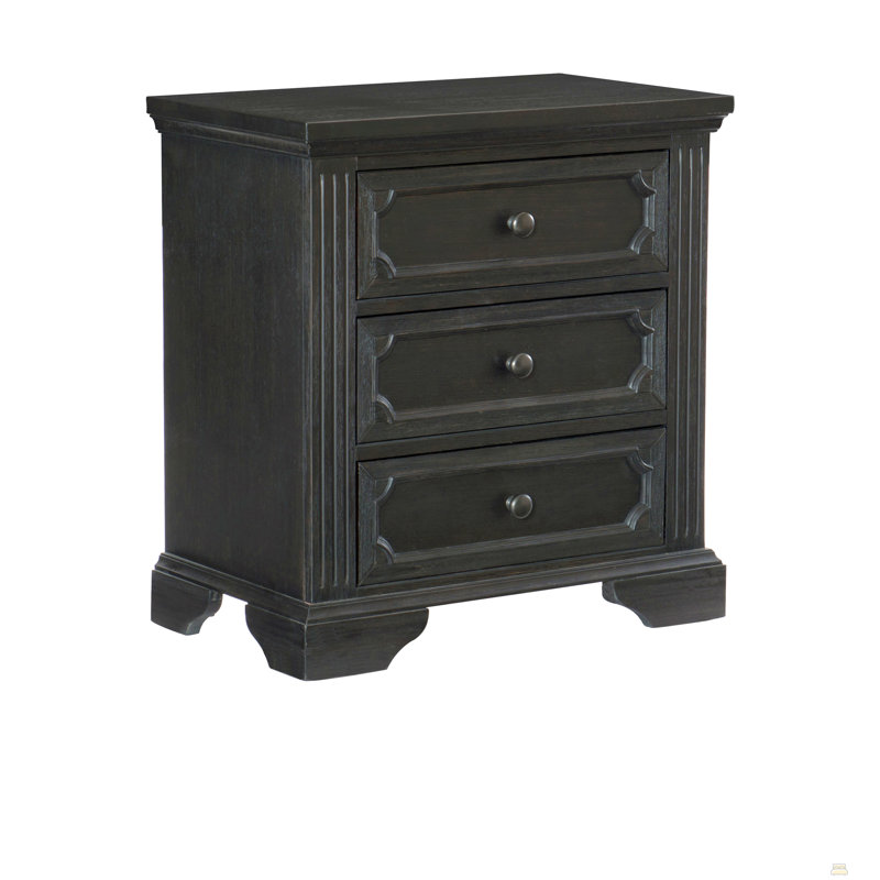 3-Drawers Nightstand 1Pc