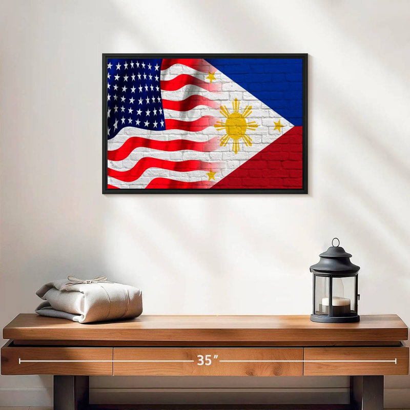 Drapeau de Borges aux États-Unis et aux Philippines, H 13 po x l 19 po