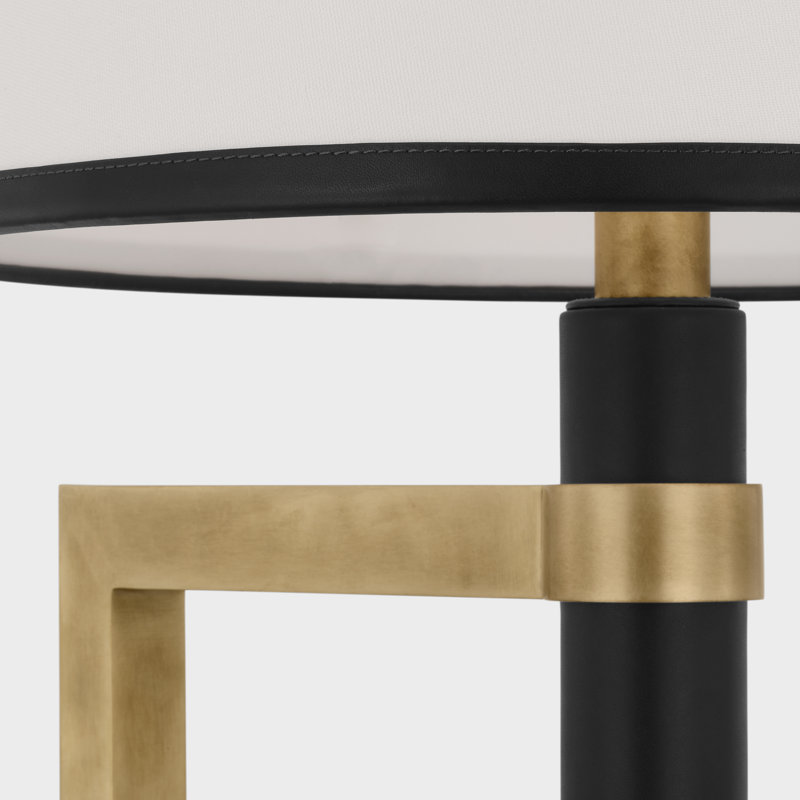 Hedger Traditional Floor Lamp by Ralph Lauren, Natural Brass/Navy