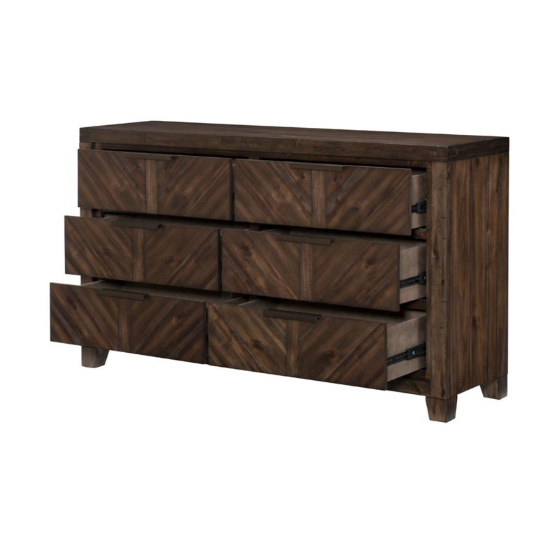 Ensemble de chambre à coucher Alioth, 5 pièces : lit, table de chevet, commode, miroir, Très grand