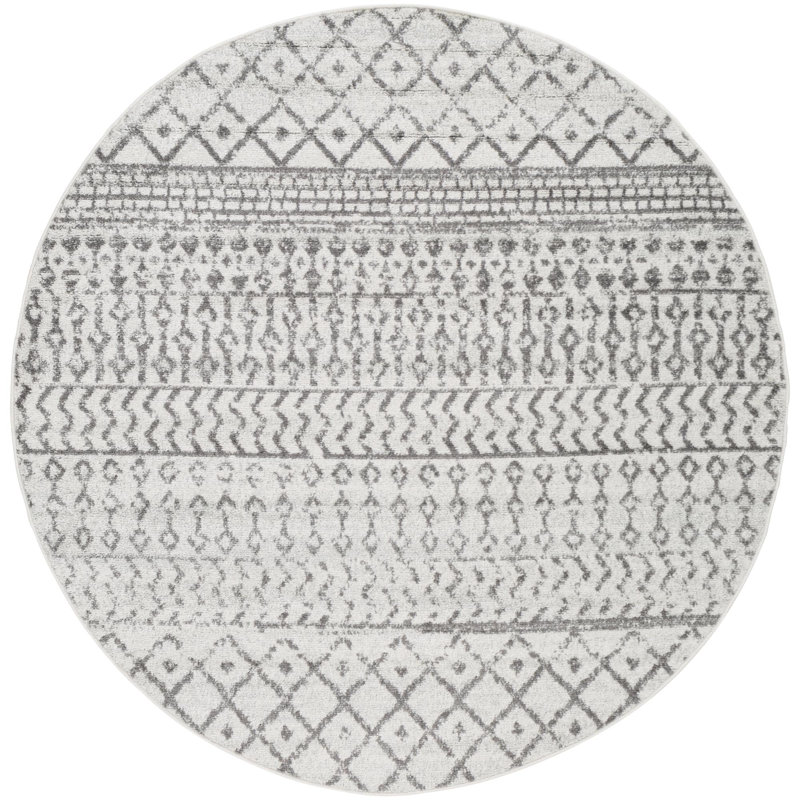 Tapis ivoire / gris Bernhard Global, Rond 4 pi