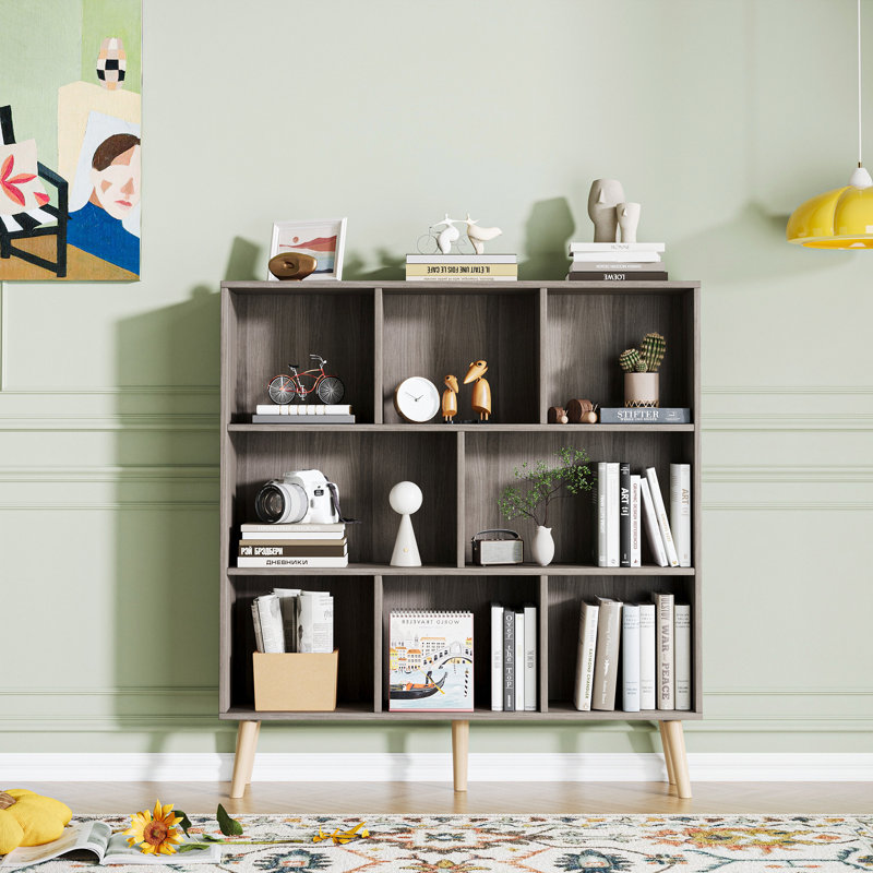 Bookcase, Platinum Gray, 42.5" H x 39.4" W x 9.4" D