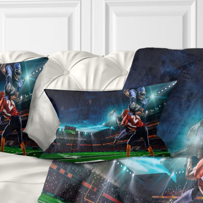 Joueur de football américain - Coussin décoratif imprimé sport