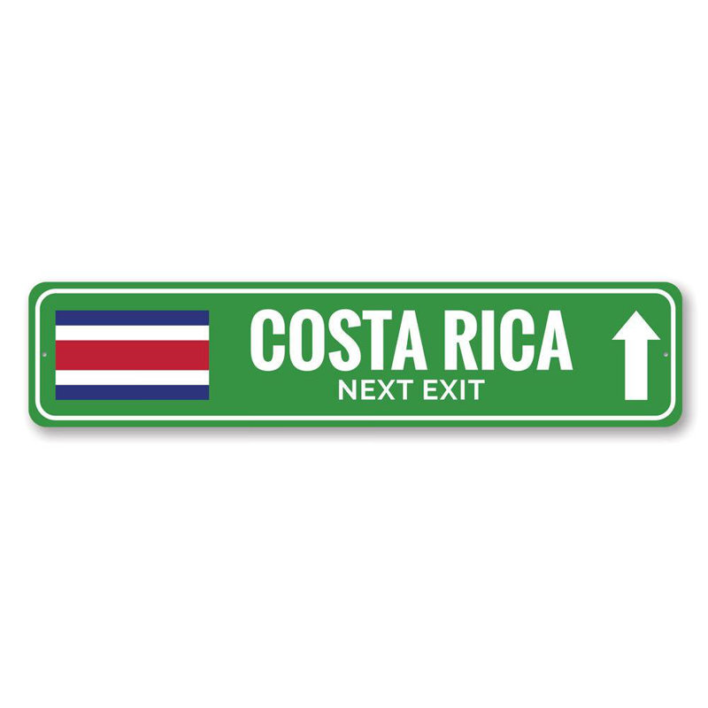 Enseigne en aluminium Costa Rica, H 6 po x l 24 po x P 0,06 po